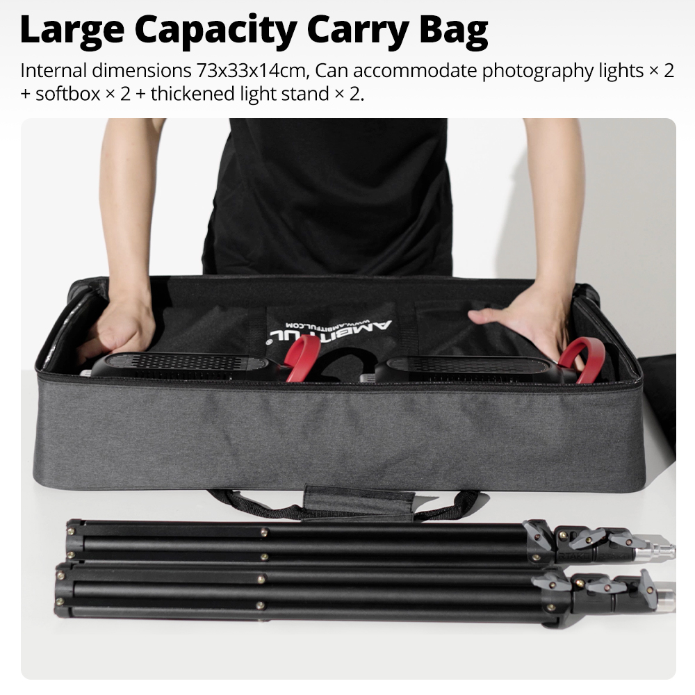 Tas Jinjing Portabel AMBITFUL  - Photography Lighting Kit Portable ulasan dan harga